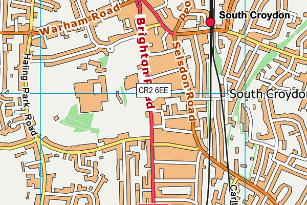 CR2 6EE map - OS VectorMap District (Ordnance Survey)