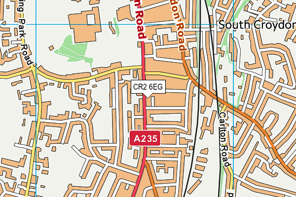 CR2 6EG map - OS VectorMap District (Ordnance Survey)