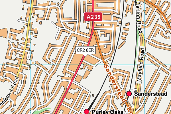 CR2 6ER map - OS VectorMap District (Ordnance Survey)