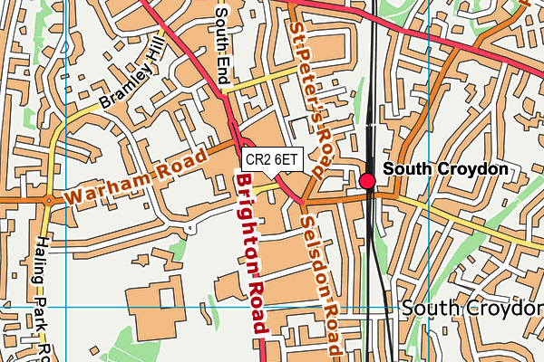 CR2 6ET map - OS VectorMap District (Ordnance Survey)