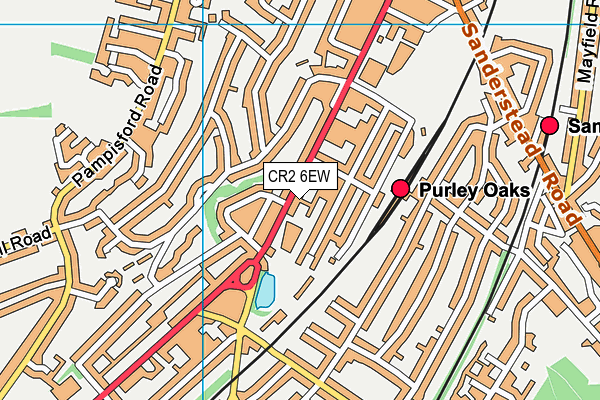 CR2 6EW map - OS VectorMap District (Ordnance Survey)