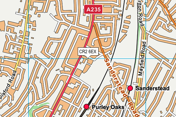 CR2 6EX map - OS VectorMap District (Ordnance Survey)