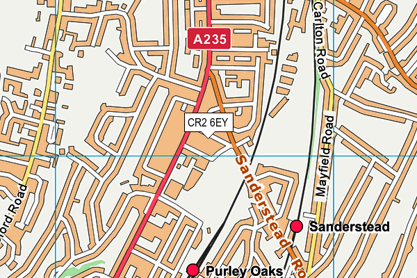 CR2 6EY map - OS VectorMap District (Ordnance Survey)