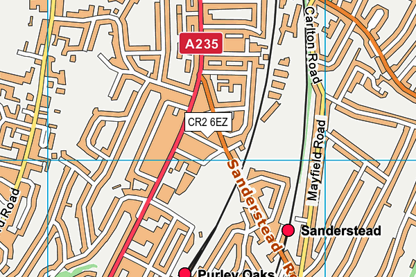 CR2 6EZ map - OS VectorMap District (Ordnance Survey)