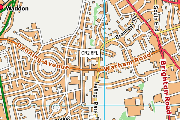 CR2 6FL map - OS VectorMap District (Ordnance Survey)