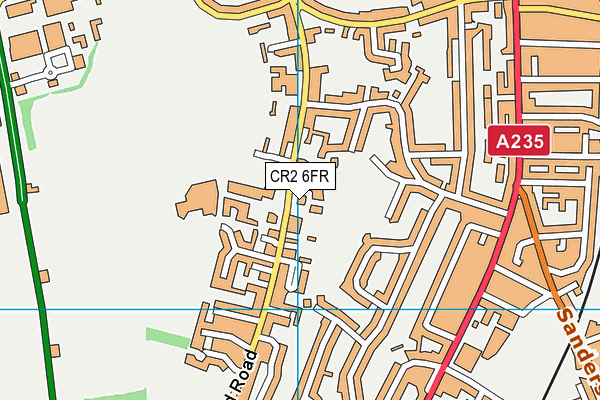 CR2 6FR map - OS VectorMap District (Ordnance Survey)