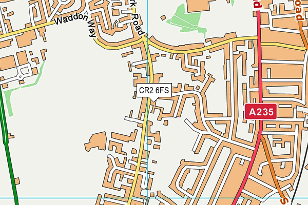 CR2 6FS map - OS VectorMap District (Ordnance Survey)
