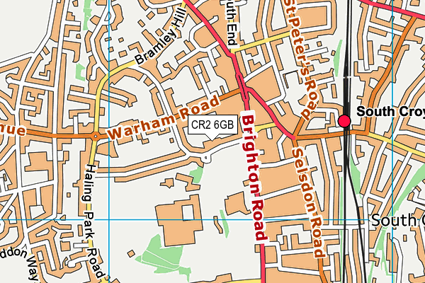 CR2 6GB map - OS VectorMap District (Ordnance Survey)