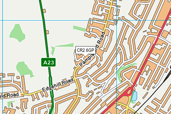 CR2 6GP map - OS VectorMap District (Ordnance Survey)