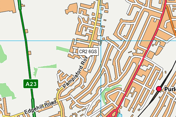 CR2 6GS map - OS VectorMap District (Ordnance Survey)