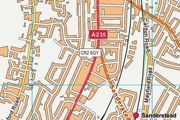 CR2 6GY map - OS VectorMap District (Ordnance Survey)