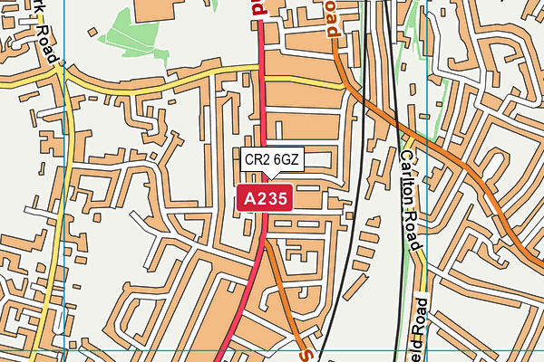 CR2 6GZ map - OS VectorMap District (Ordnance Survey)