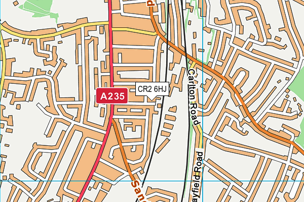 CR2 6HJ map - OS VectorMap District (Ordnance Survey)