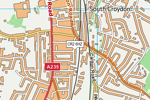 CR2 6HZ map - OS VectorMap District (Ordnance Survey)