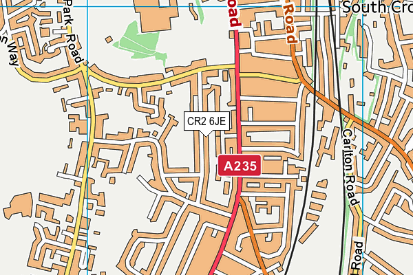 CR2 6JE map - OS VectorMap District (Ordnance Survey)