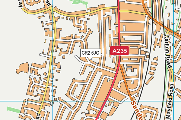 CR2 6JG map - OS VectorMap District (Ordnance Survey)