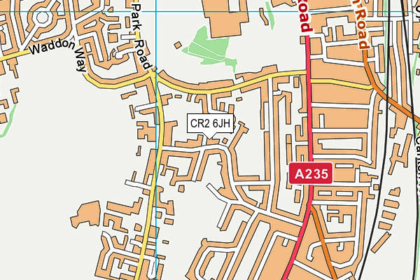 CR2 6JH map - OS VectorMap District (Ordnance Survey)