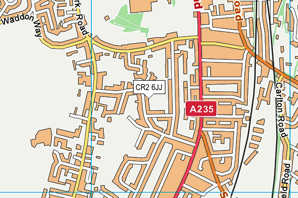 CR2 6JJ map - OS VectorMap District (Ordnance Survey)