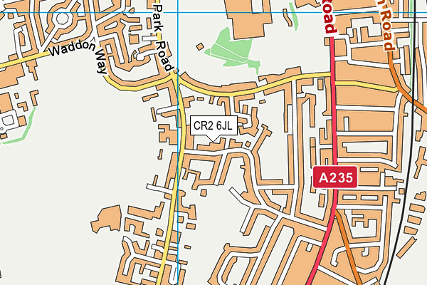 CR2 6JL map - OS VectorMap District (Ordnance Survey)