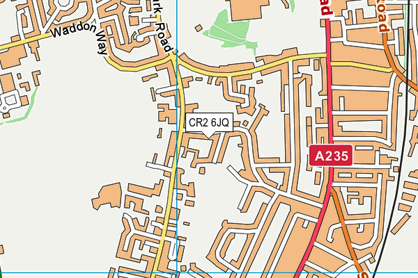 CR2 6JQ map - OS VectorMap District (Ordnance Survey)
