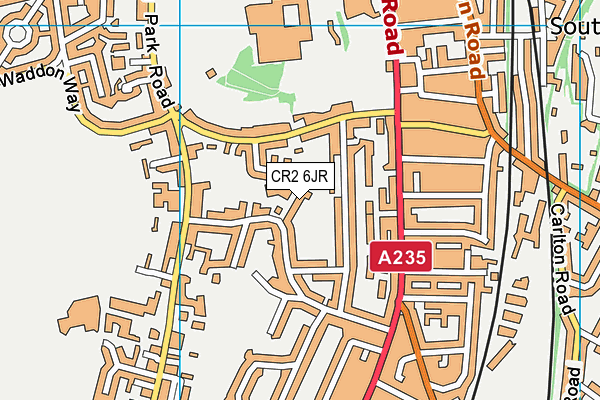 CR2 6JR map - OS VectorMap District (Ordnance Survey)
