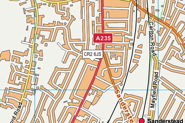 CR2 6JS map - OS VectorMap District (Ordnance Survey)