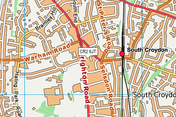 CR2 6JT map - OS VectorMap District (Ordnance Survey)