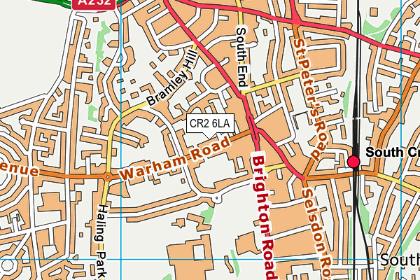 CR2 6LA map - OS VectorMap District (Ordnance Survey)