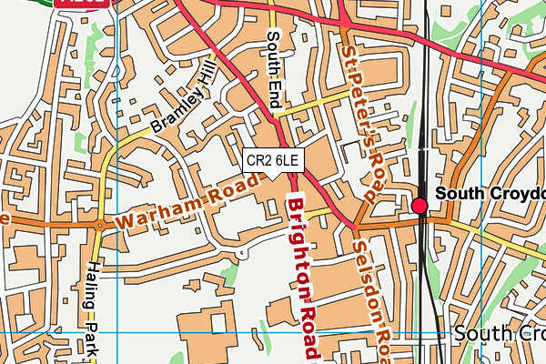 CR2 6LE map - OS VectorMap District (Ordnance Survey)