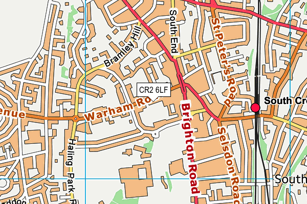 CR2 6LF map - OS VectorMap District (Ordnance Survey)