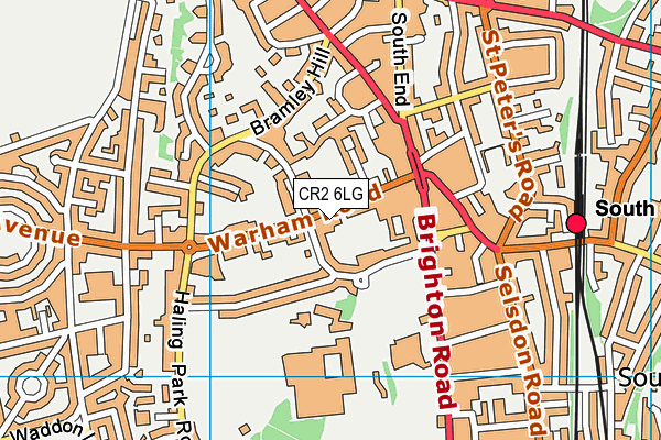 CR2 6LG map - OS VectorMap District (Ordnance Survey)