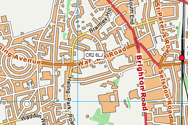 CR2 6LJ map - OS VectorMap District (Ordnance Survey)