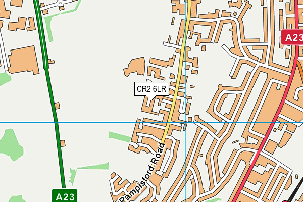 CR2 6LR map - OS VectorMap District (Ordnance Survey)