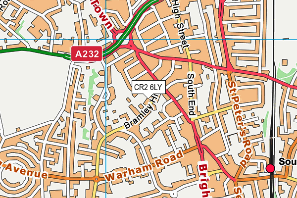 CR2 6LY map - OS VectorMap District (Ordnance Survey)