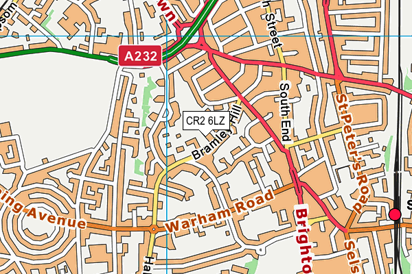 CR2 6LZ map - OS VectorMap District (Ordnance Survey)