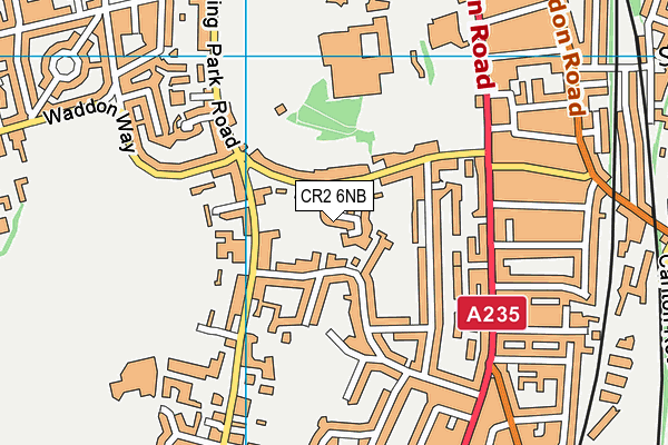 CR2 6NB map - OS VectorMap District (Ordnance Survey)
