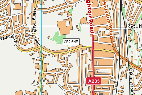 CR2 6NE map - OS VectorMap District (Ordnance Survey)