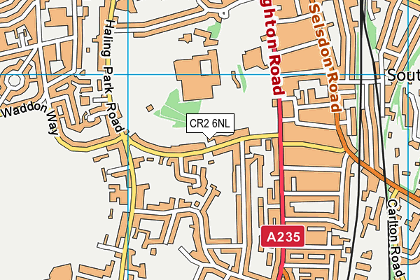 CR2 6NL map - OS VectorMap District (Ordnance Survey)