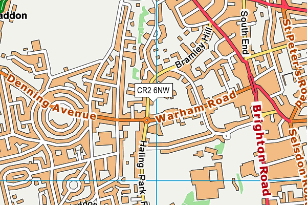 CR2 6NW map - OS VectorMap District (Ordnance Survey)