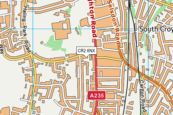 CR2 6NX map - OS VectorMap District (Ordnance Survey)