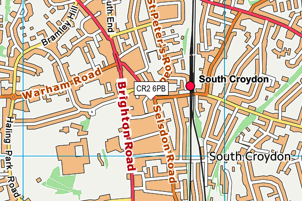 CR2 6PB map - OS VectorMap District (Ordnance Survey)