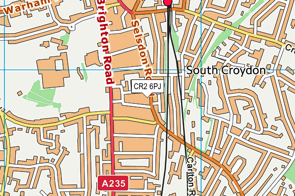 CR2 6PJ map - OS VectorMap District (Ordnance Survey)