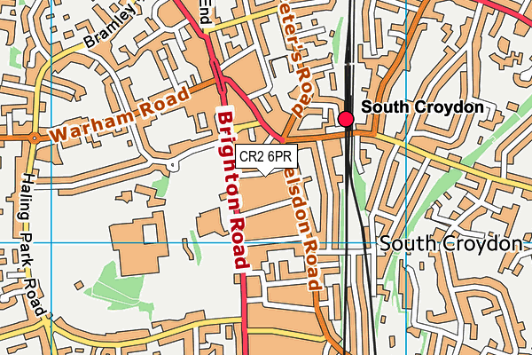 CR2 6PR map - OS VectorMap District (Ordnance Survey)