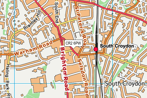 CR2 6PW map - OS VectorMap District (Ordnance Survey)