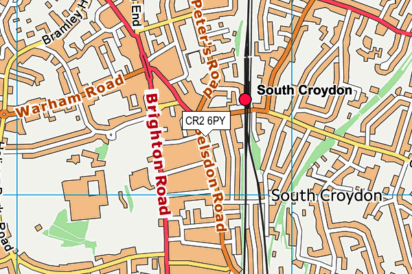 CR2 6PY map - OS VectorMap District (Ordnance Survey)