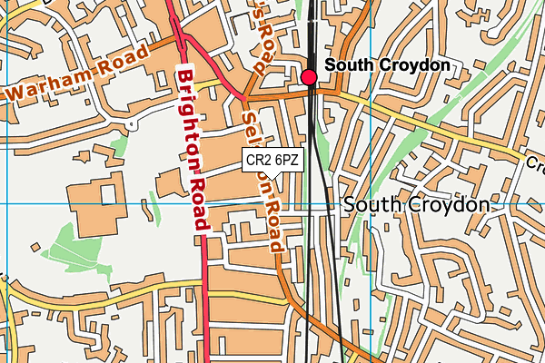 CR2 6PZ map - OS VectorMap District (Ordnance Survey)