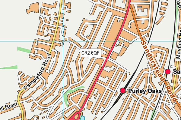 CR2 6QF map - OS VectorMap District (Ordnance Survey)