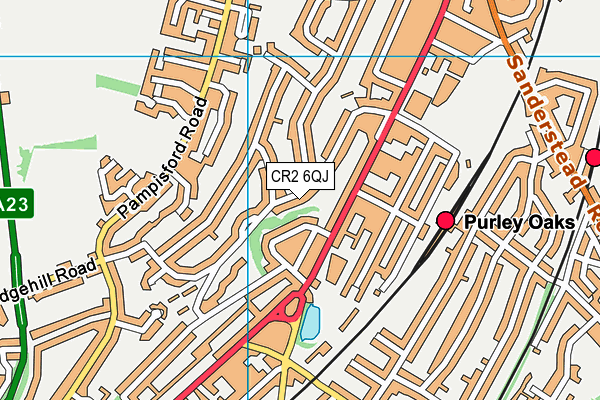 CR2 6QJ map - OS VectorMap District (Ordnance Survey)