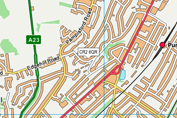 CR2 6QR map - OS VectorMap District (Ordnance Survey)
