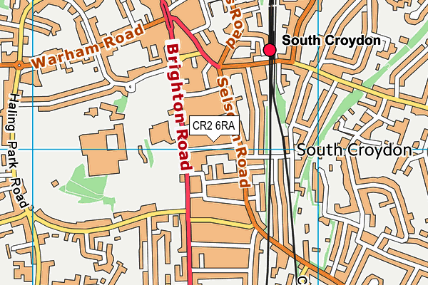 CR2 6RA map - OS VectorMap District (Ordnance Survey)